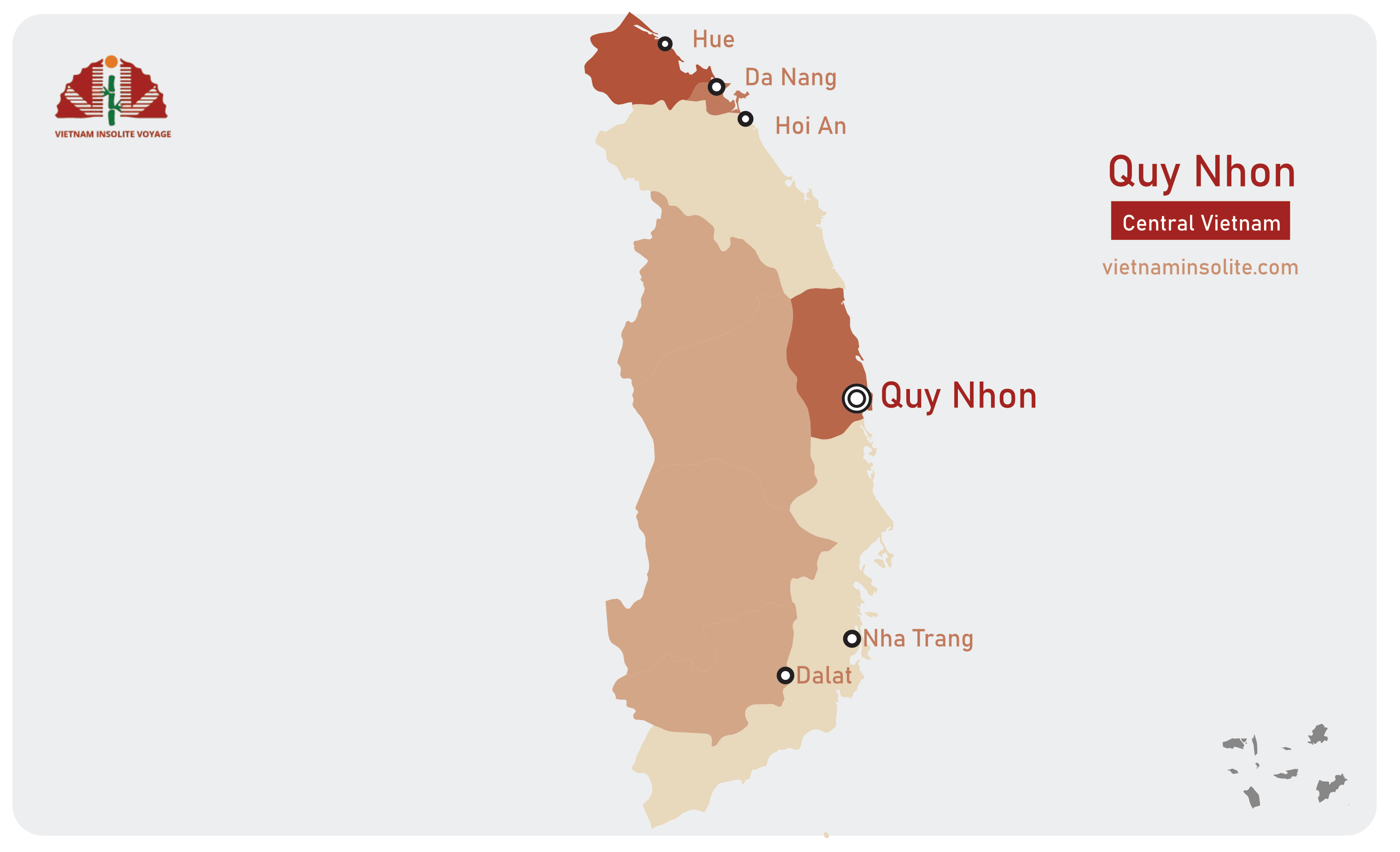 La carte de Quy Nhon